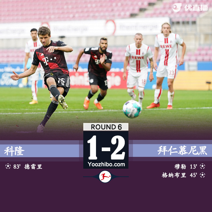 <a href=/zuqiuzhongguo/bayern/ target=_blank class=infotextkey>拜仁</a>慕尼黑2-1科隆