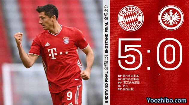 <a href=/zuqiuzhongguo/bayern/ target=_blank class=infotextkey>拜仁</a>慕尼黑5-0法兰克福